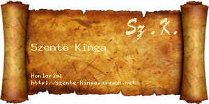Szente Kinga névjegykártya